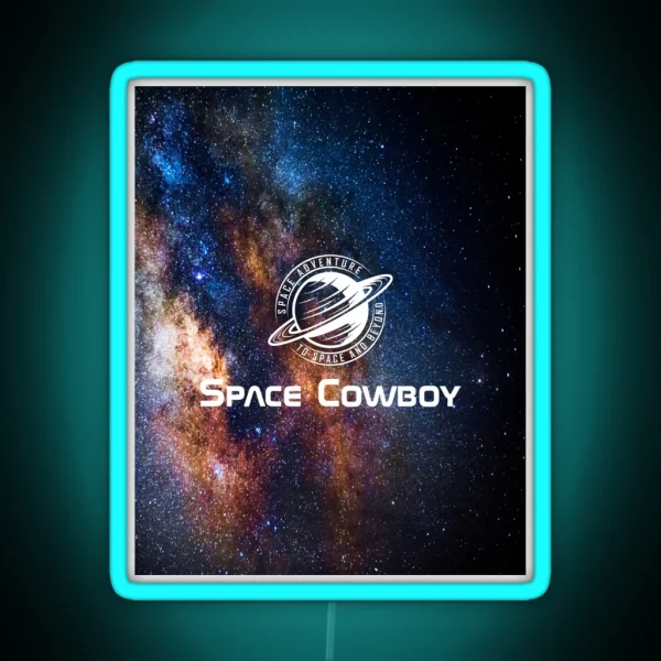 Space Cowboy Alternate Version RGB Neon Sign