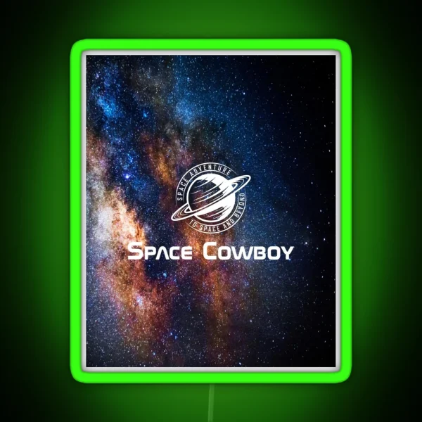 Space Cowboy Alternate Version RGB Neon Sign