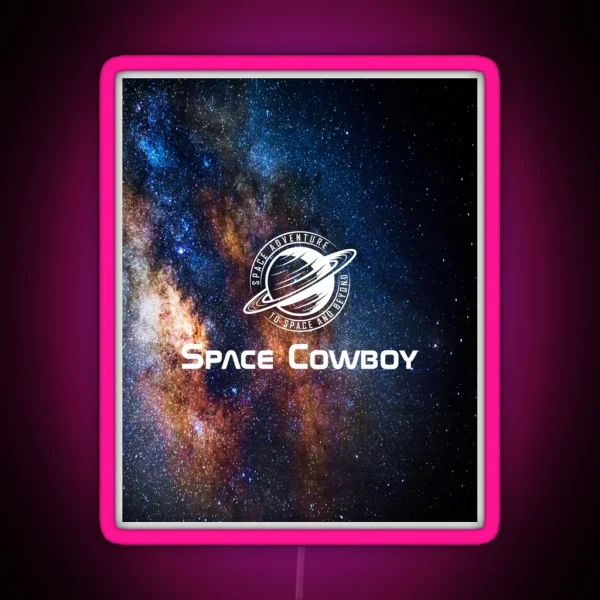Space Cowboy Alternate Version RGB Neon Sign