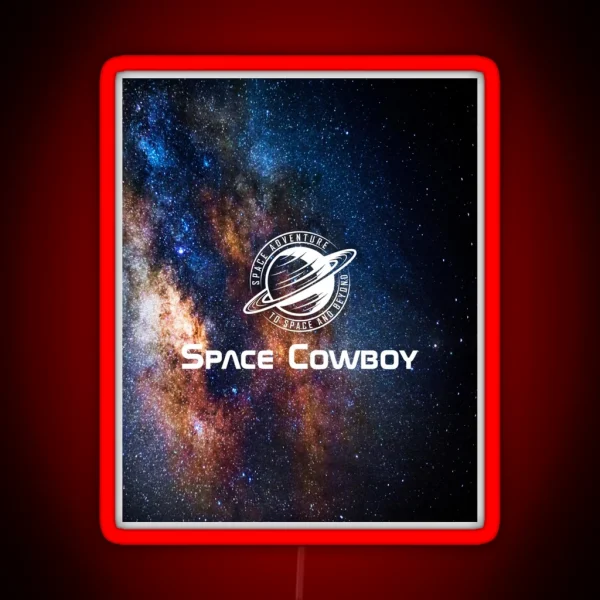 Space Cowboy Alternate Version RGB Neon Sign