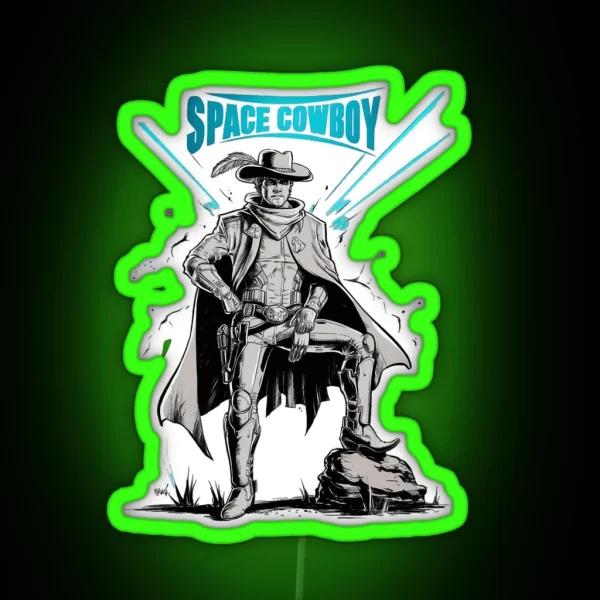 Space Cowboy RGB Neon Sign