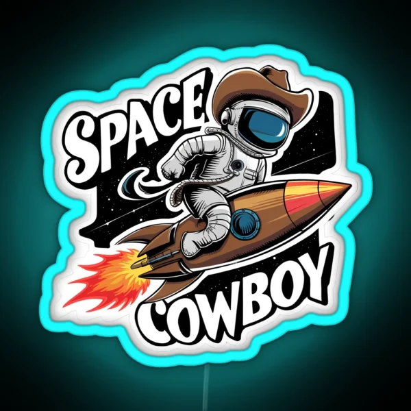 Space Cowboy RGB Neon Sign