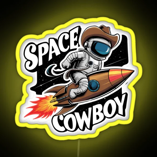 Space Cowboy RGB Neon Sign