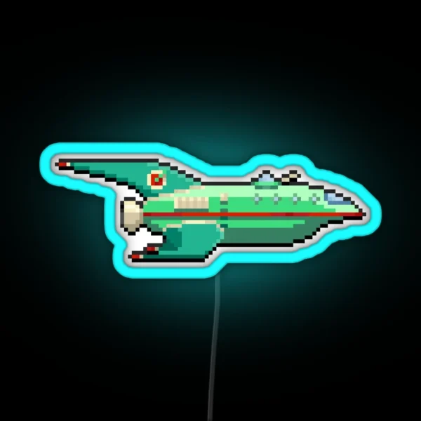 Space Delivery Ship RGB Neon Sign