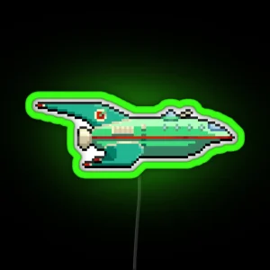 Space Delivery Ship RGB Neon Sign