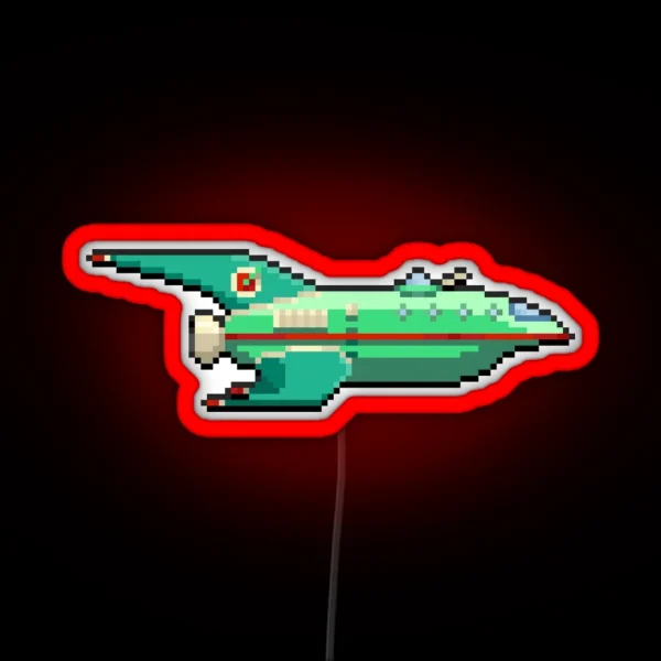 Space Delivery Ship RGB Neon Sign