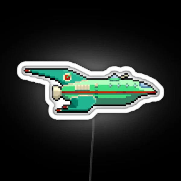 Space Delivery Ship RGB Neon Sign