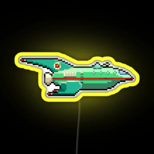 Space Delivery Ship RGB Neon Sign