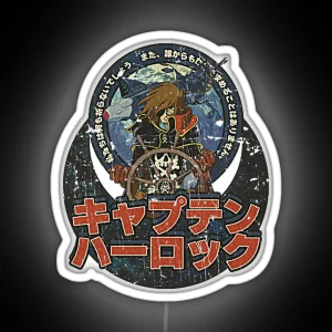 Space Pirate Captain Harlock 1977 RGB Neon Sign