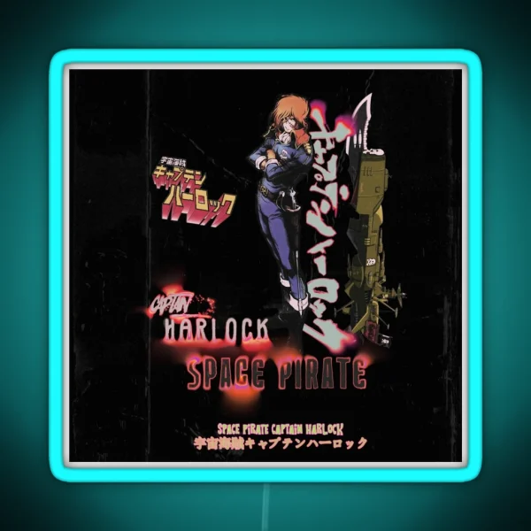 Space Pirate Captain Harlock Albator RGB Neon Sign