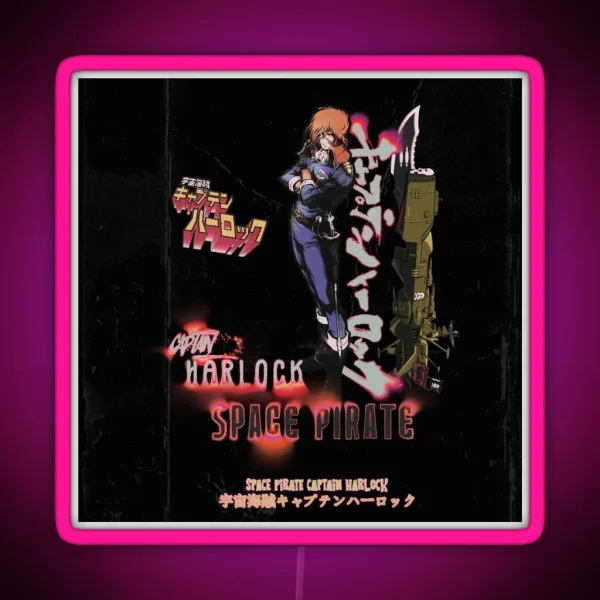 Space Pirate Captain Harlock Albator RGB Neon Sign