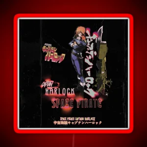 Space Pirate Captain Harlock Albator RGB Neon Sign