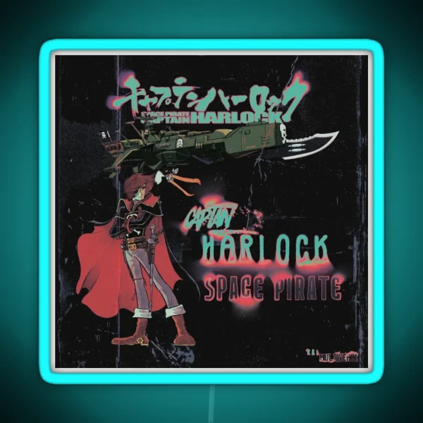 Space Pirate Captain Harlock Albator RGB Neon Sign