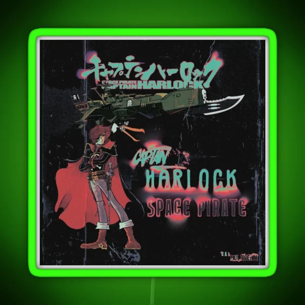 Space Pirate Captain Harlock Albator RGB Neon Sign