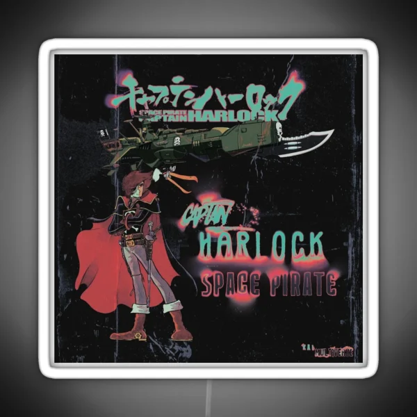 Space Pirate Captain Harlock Albator RGB Neon Sign