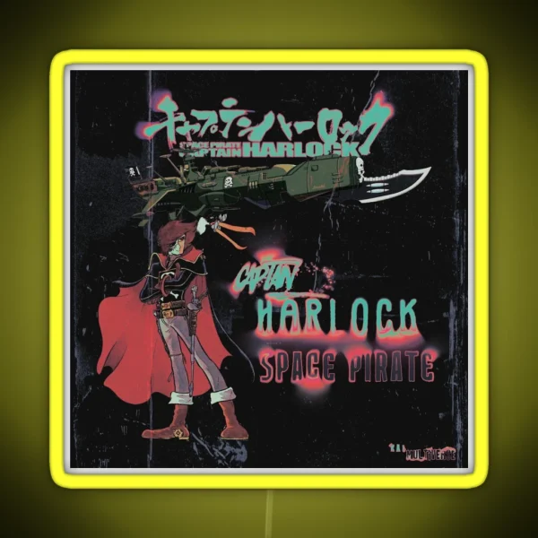 Space Pirate Captain Harlock Albator RGB Neon Sign