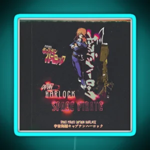 Space Pirate Captain Harlock Albator RGB Neon Sign