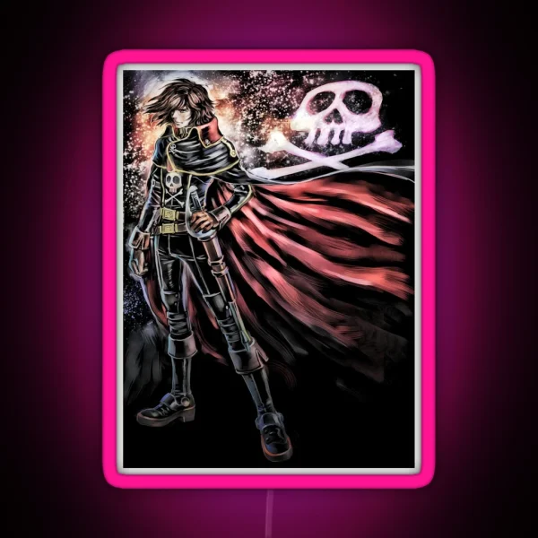Space Pirate Captain Harlock RGB Neon Sign