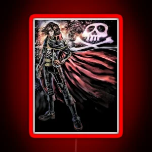 Space Pirate Captain Harlock RGB Neon Sign