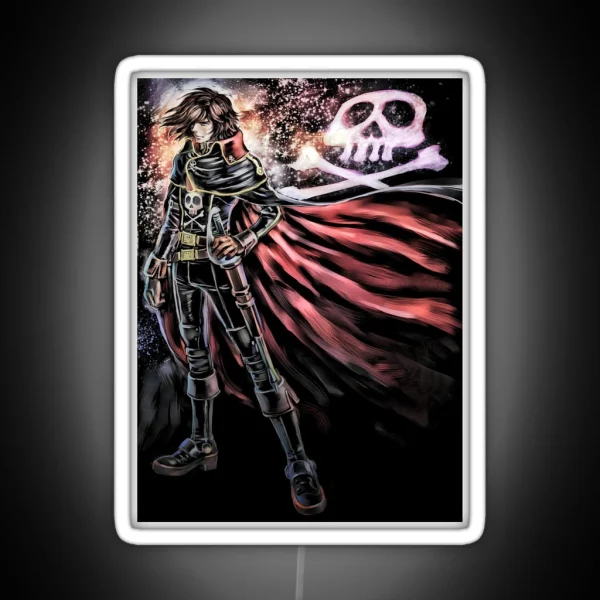 Space Pirate Captain Harlock RGB Neon Sign
