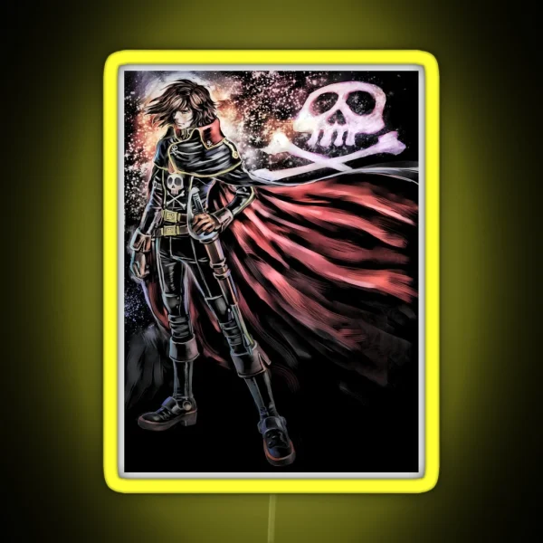Space Pirate Captain Harlock RGB Neon Sign