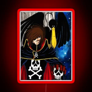 Space Pirate Captain Harlock RGB Neon Sign