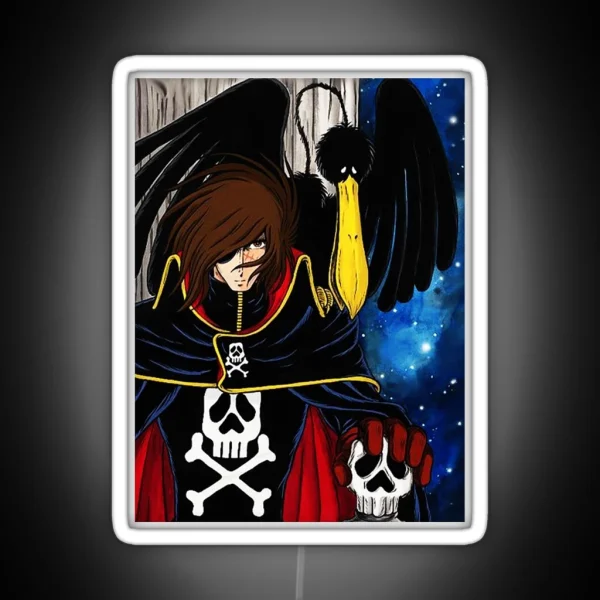 Space Pirate Captain Harlock RGB Neon Sign