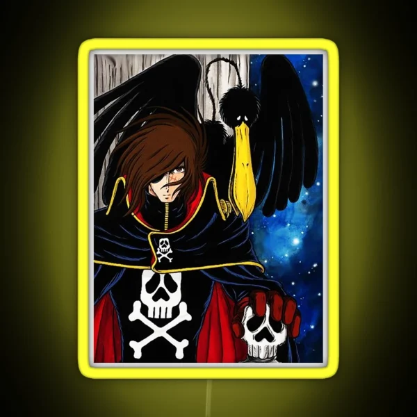Space Pirate Captain Harlock RGB Neon Sign