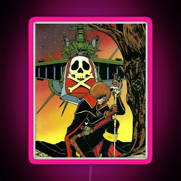Space Pirate Captain Harlock RGB Neon Sign