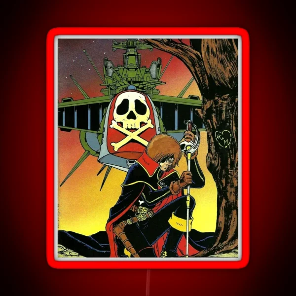 Space Pirate Captain Harlock RGB Neon Sign