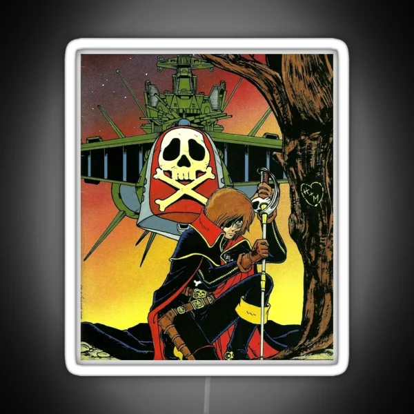 Space Pirate Captain Harlock RGB Neon Sign
