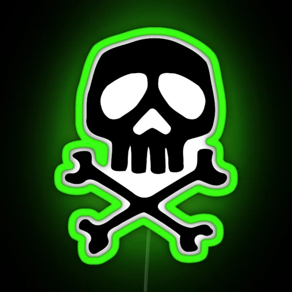 Space Pirate Captain Harlock Skull RGB Neon Sign