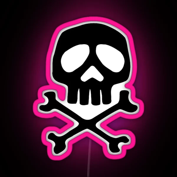 Space Pirate Captain Harlock Skull RGB Neon Sign