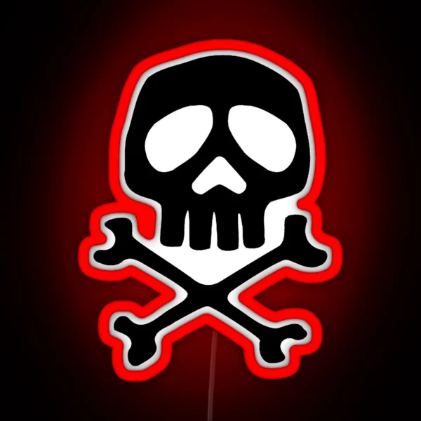 Space Pirate Captain Harlock Skull RGB Neon Sign