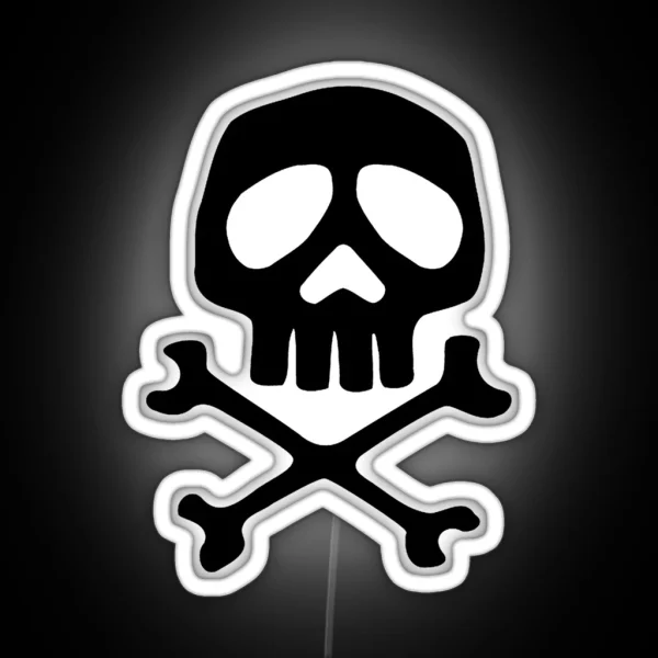 Space Pirate Captain Harlock Skull RGB Neon Sign