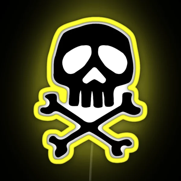 Space Pirate Captain Harlock Skull RGB Neon Sign