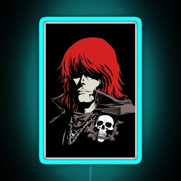 Space Pirate Portrait RGB Neon Sign