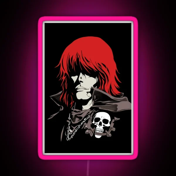 Space Pirate Portrait RGB Neon Sign