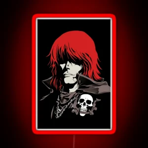 Space Pirate Portrait RGB Neon Sign