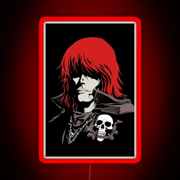 Space Pirate Portrait RGB Neon Sign
