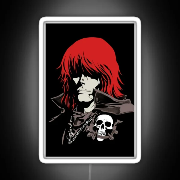Space Pirate Portrait RGB Neon Sign