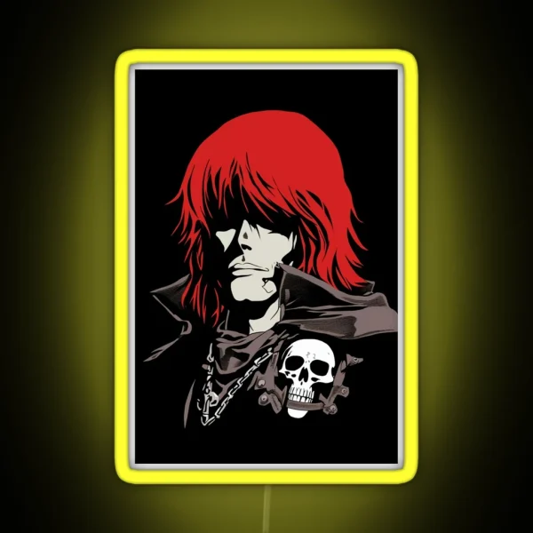 Space Pirate Portrait RGB Neon Sign