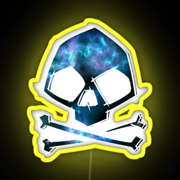 Space Pirate Skull RGB Neon Sign