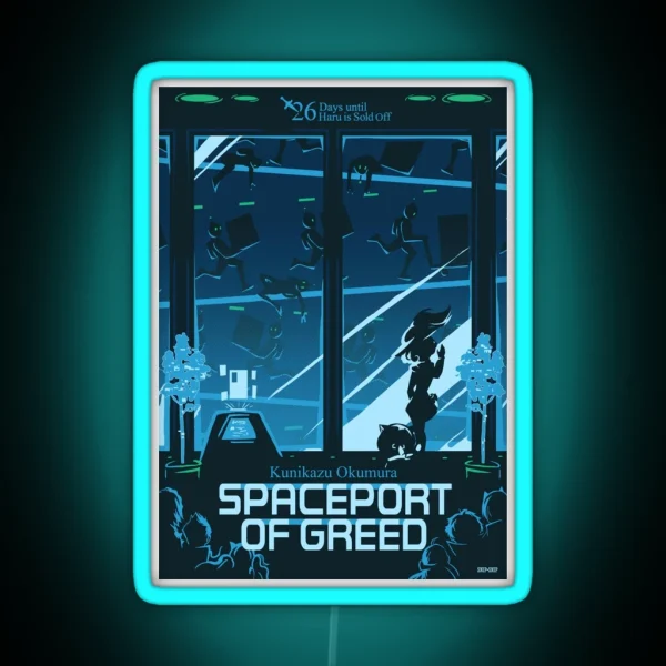 Spaceport Of Greed RGB Neon Sign