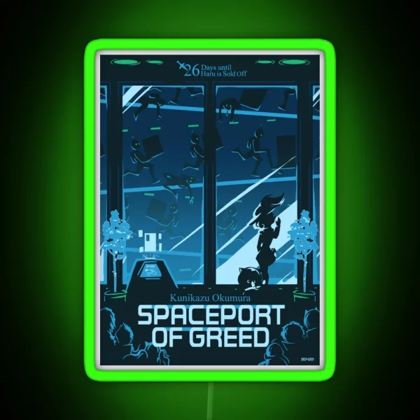 Spaceport Of Greed RGB Neon Sign