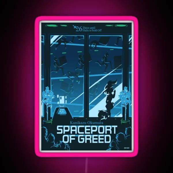 Spaceport Of Greed RGB Neon Sign