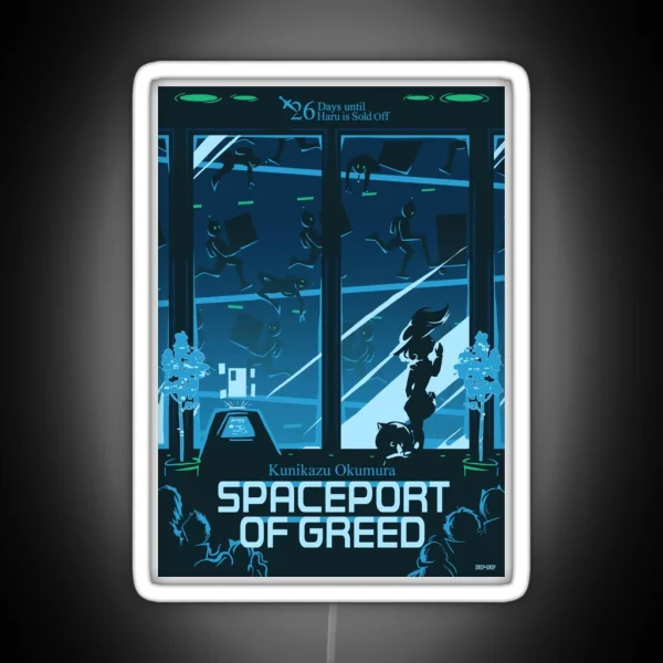 Spaceport Of Greed RGB Neon Sign
