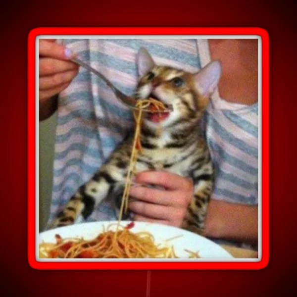Spaghetti Cat RGB Neon Sign