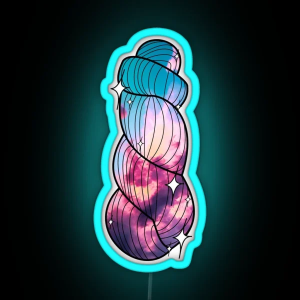 Sparkle Yarn Clouds And Sky RGB Neon Sign