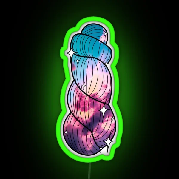 Sparkle Yarn Clouds And Sky RGB Neon Sign